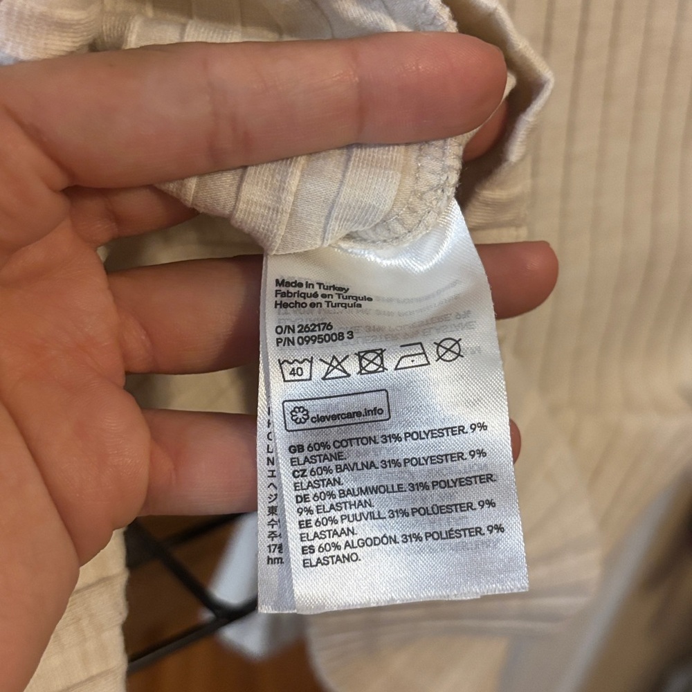 H&M Ribbed Cream Pant Set - Picture 8 of 8